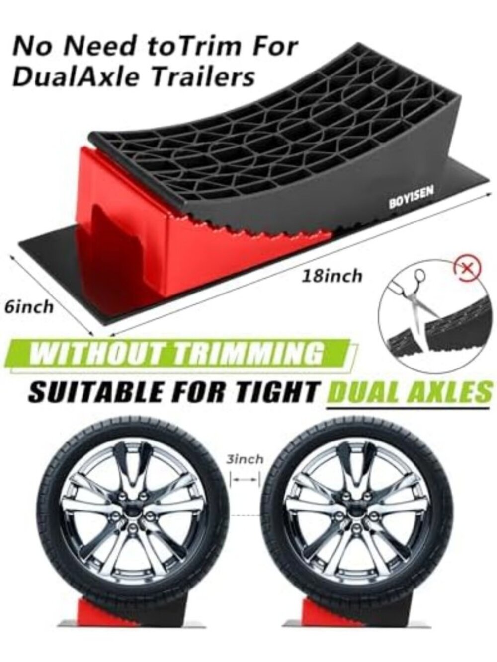 Camper Leveling Blocks - 2 Pack RV Levelers & Car Ramp Kit for Trailers - Picture 5 of 6